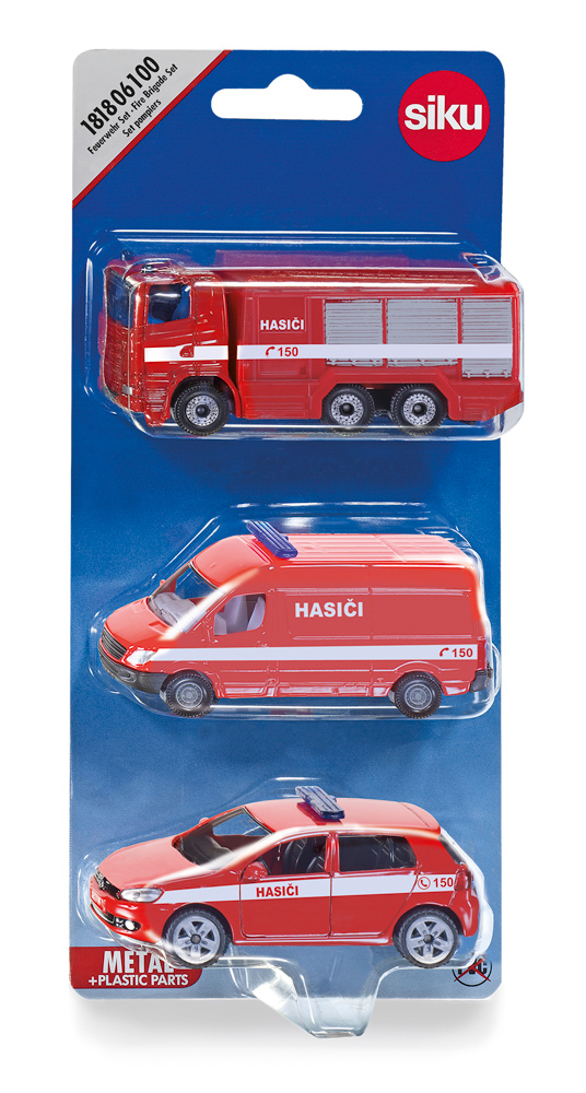 SIKU česká verze - set hasičská sada 3 aut