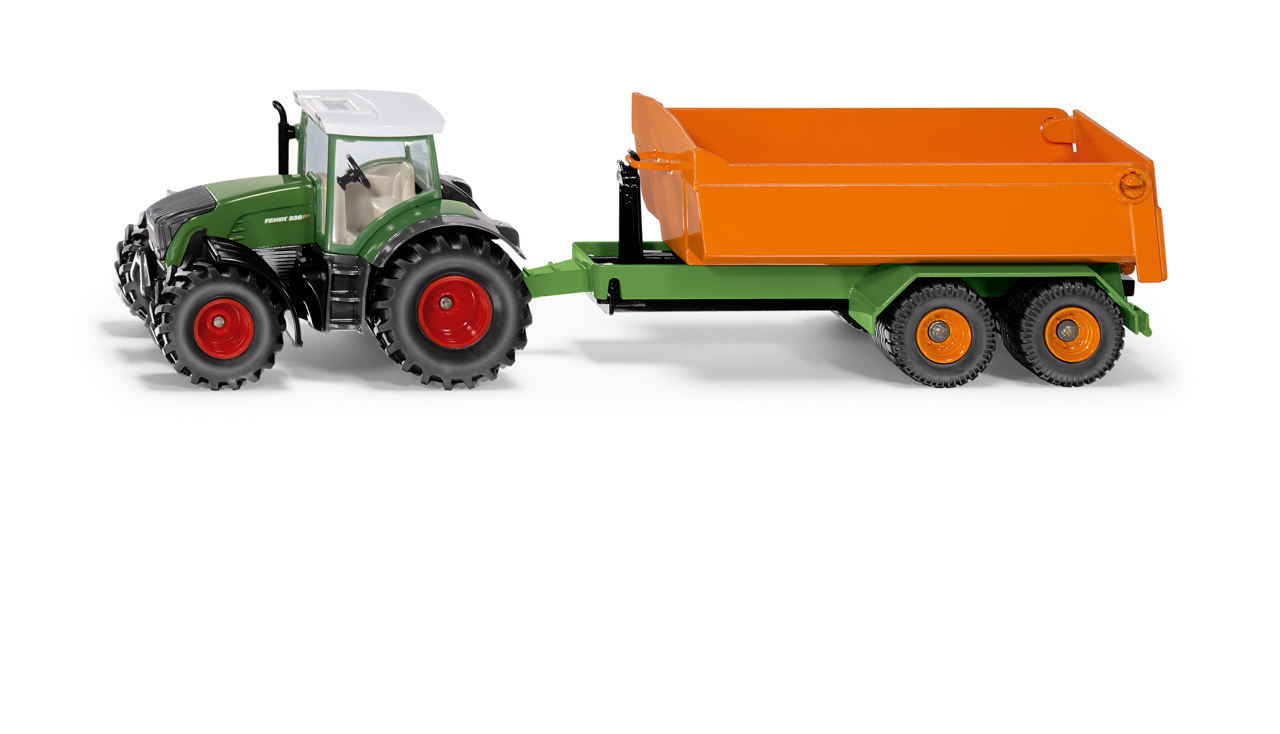 SIKU Farmer - traktor Fendt s vyklápěcím přívěsem, 1:50