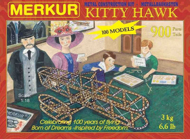 Merkur Kitty Hawk, 900 dílů, 100 modelů